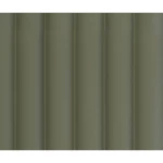 Ribbed PVC wood substitute, dimensions 15.6 cm x 290 cm, dark olive green