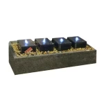 Marble Decorative Water Fountain With Lighting, Black, Size 150 × 70 × 30 cm, Product Number 20007 #