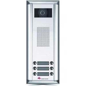 External Intercom with Outdoor Camera, 6-Button System, Silver and Black | 2514
