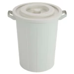 Plastic Waste Container, Dimensions 50x50x80 cm, Capacity 85 Liters, White Color, Model FO6SJ