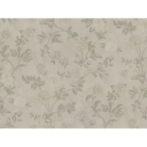 Italian Wallpaper Floral Design Beige Color, Size 10mx0.53m, Model Z66801 | Balbaid Decor Company