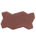 Uni Interlock Flooring Tile, Size 22.5 cm × 11.3 cm, height 6 cm, Dark Red | Al Sarif Company