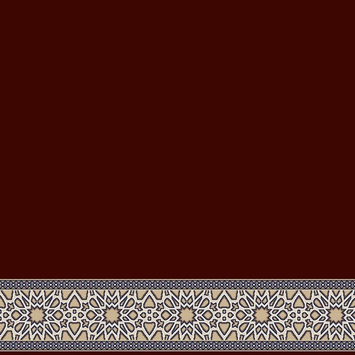 Decorated Mosque Carpet Synthetic Wool Islamic Design Red Color, Model super | 
