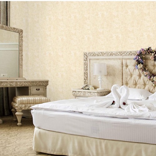 Patterned Wallpaper 15.6m×100cm Dark Beige Color | Luxury line