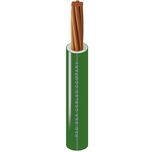 سلك مفرد نحاس مجدول 1.5 مم 450/750 فولت PVC 70°C أخضر 100 ياردة | RESCAB