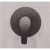 Black Concealed Shower Mixer Handle, Single Line, Round Shape | Al Muhaidib Sanitary and Ceramic - Image 2