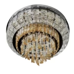 ثريا كريستال لطش نيو كلاسيك، مقاس 38×60 سم، لون فضي