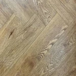 Moisture Resistant Wood Parquet HDF Flooring, 8mm Thickness, brown Color, Model H8314-6