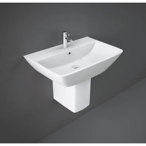 Half Pedestal Bathroom Washbasin 18x8x45.5 cm White | RAK Ceramics