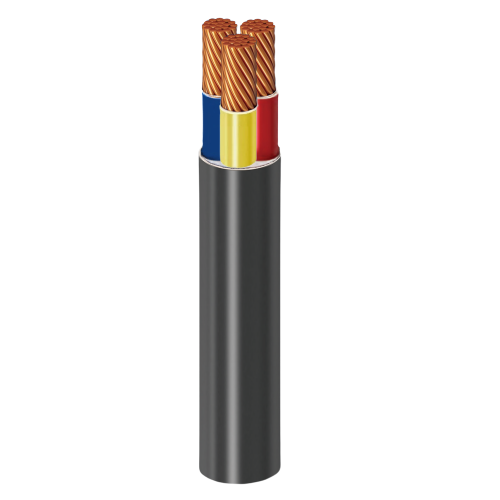 كابل نحاس مجدول متعدد النواة ثلاثي القطب عزل XLPE مقاس 1.5 مم² 600/1000 فولت اللون اسود | شركة الفنار