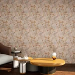 ورق حائط، مقاس 10 م×50 سم، لون بني، تصميم مشجر