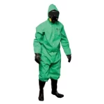 بدلة حماية PVC مقاومة للمواد الكيميائية، لون اخضر 