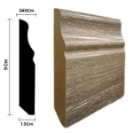 نعلة خشب ملون بيج غامق، مقاس 240×9 سم، سماكة 1.5 سم، موديل 1273