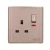Socket with Switch, 220 Volt, 13 Amp Capacity, Size 7× 7 cm, Matte Gray Color