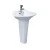 Ceramic Single basin washbasin with Full Base Size 63x51x86.2 cm, Beige Color