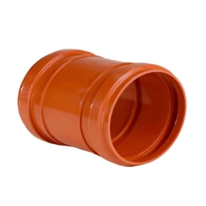 UPVC Plastic Coupling Size 50 mm, Thickness 3.2 mm, Orange Color | Al-Manar Pipes Factory