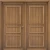 باب خشبي مزدوج للمداخل البريميوم، مقاس 220×235 سم، لون بني، سمك 6 سم، رقم الموديل EX05