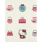 ورق جدراي شبابي واطفال لون بيج شاحب مع زهري، طول 10 م، عرض 0.53 م، موديل 73499 