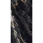 Indian Porcelain Floor Tiles, Nero B Color, Glossy Surface, Rectangular Shape, Size 240x120 cm