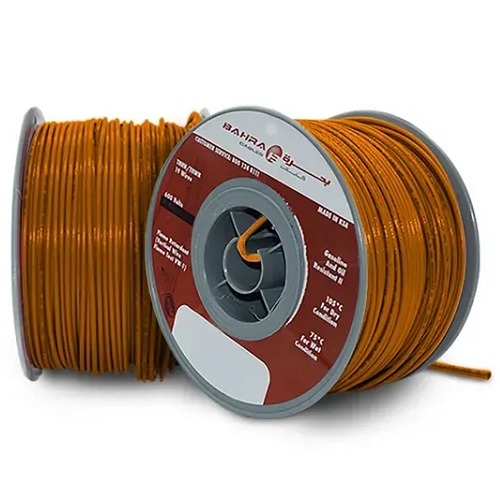 American THHN Braided Copper Wire Roll, 6 AWG, PVC Insulation, Nylon Jacket, orange, 600V