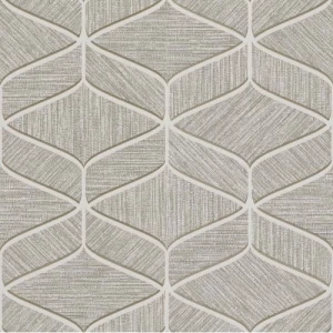 Italian Wallpaper Geometric Design 10m x 0.53m Beige | Balbaid Decor Company