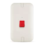 مفتاح مكيف 45 أمبير ثنائي القطب مع مؤشر ليد، ابيض،7×14 سم | سبكترا