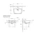 Hanging Bath Washbasin 44.5x54.5x38 cm Off White | Saudi Ceramics - Image 2