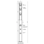 Garden lighting pole Length 4.5 m, base 400 x 400 mm