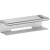 Stainless steel shower shelf 31 x 12 x 11 cm, silver color