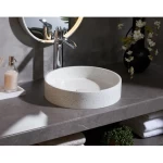 Counter Porcelain Wash Basin Width 10 cm Length 42.5 cm, White Color, Paola Model  