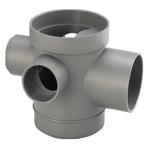 UPVC Floor Trap 110x82x56 mm, Length 175 mm, Grey | Cosmoplast