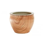 حوض نبات سيراميك شكل بيضاوى، مقاس 33x41 سم، الوان متداخلة 