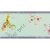 Youth and children wall decoration, multicolor, length 10 m, width 0.53 m, model 90046 