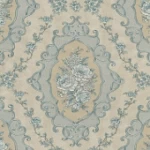 Italian Wall Covering, size 10m x 0.73m, Beige with Pale Green, Model 27007