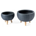 مركن فايبر أسمنتي، مقاس 27×34×34 سم، لون رمادي غامق