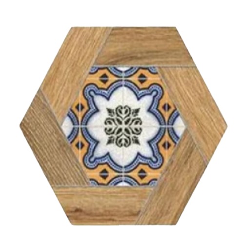 Veracruz Hexagonal Porcelain Tiles 23×27 cm Multicolored, Spanish | Veracruz