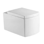 White Wall Hung Toilet,  Square Shape, Size 18 cm