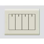 مفتاح رباعي، ماركة آرت دي إن أيه، 16 أمبير، لون بيج، مقاس 7×7 سم