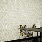 ورق جدران، مقاس 10 م×50 سم، تصميم هندسي، لون رمادي