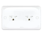 فيش عالمى مزدوج ثلاثى الفتحات 16 أمبير الفنار موديل ميرا المقاس  7x14 اللون الأبيض