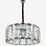 Ceiling Lighting Unit Luxury Design, Chrome Color, Dimensions 87x64x31 cm