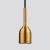 Pendant Light with Single lighting unit, Gold Color, Size 47 × 152 mm, Cord Length 1500 mm