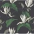 Floral wall decoration, black color, length 10 m, width 0.53 m, model 440447 