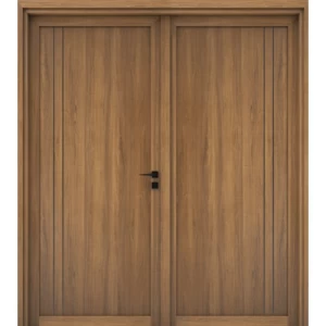 Classic Double Wood Door 220 × 235 cm Brown, Premium Design | YT-69015373