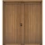 Classic Double Wood Door with Premium Design, Brown Color, Size 220 × 235 cm, Model BM02