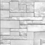 Modern Wall Covering, Length 10 meters, Width 53 cm, Gray Color