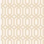 ورق جدران بلجيكي لون بيج تصميم هندسي، مقاس 10 م×0.53 م، موديل ميرياد