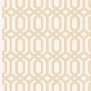 ورق جدران بلجيكي تصميم هندسي 10 م×0.53 م لون بيج | شركة ابيات