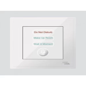 Bell Push DND&MUR&PLW D3 7×7 cm, 2 Amp, White Color | 