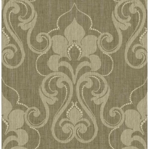 Classic Wallpaper Dark Beige 10m x 0.53m, Model BC60108 | Balbaid Decor Company